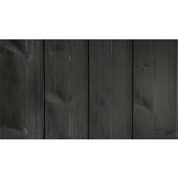 Black-colored impregnated spruce boards.