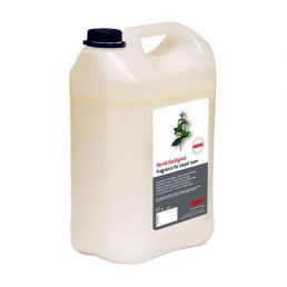 5-liter white plastic jug with Serpia eucalyptus sauna aroma, intended for steam generators, featuring a tree image on the label.