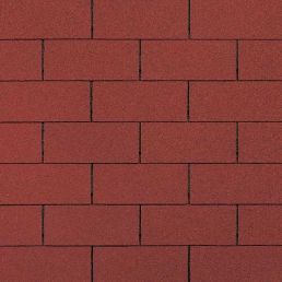 Röda keramiska takpannor, 3,1 m² per förpackning.