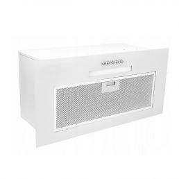 Valge integreeritav õhupuhastaja Schlosser TN45PBWH, millel on minimalistlik disain ja esipaneeli ventilatsioonirest.