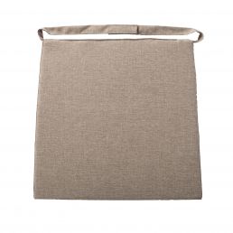 Square beige tool bag measuring 48x46x3 cm, featuring a handle at the top.