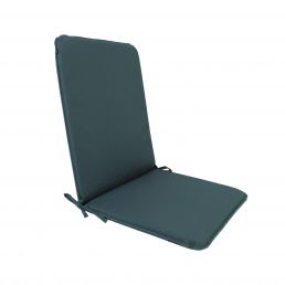 Waterproof dark gray chair cushion with backrest 'OHIO-2', minimalist design.