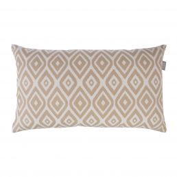 Beige pillow with diamond patterns, size 40x68 cm.