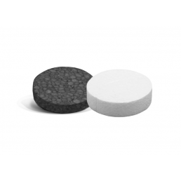 Harmaa ja valkoinen EPS-julkisivun peitekappale, koko 63x10 mm.