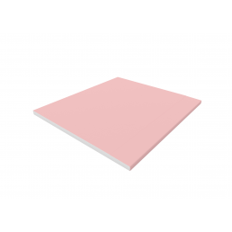 15 mm tjock rosa brandsäker gipsskiva NORGIPS GKF, typ DF 2600 mått.