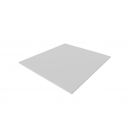 Ljusgrå gipsskiva, med måtten 1200x2600 mm och en tjocklek av 6,5 mm.