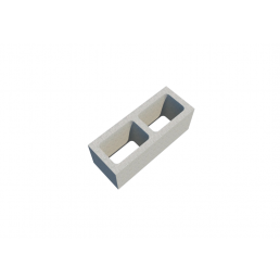 Hall risttahukakujuline õõnesblokk kahe pikliku õõnsusega, valmistatud betoonist, mõõtmetega 495x190x190 mm.