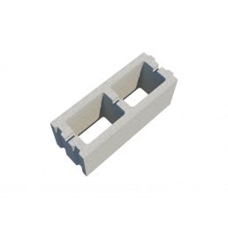 Helehall ristkülikukujuline õõnesplokk kahe suure sisemise õõnsusega, mõõtmetega 488x190x190 mm.