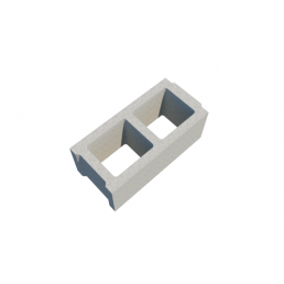 Hall, ristkülikukujuline betoonõõnesplokk kahe suure ristkülikukujulise avaga keskel. Ploki mõõtmed on ligikaudu 495x240x190 mm.