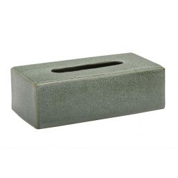 Forest green Ugo tissue box, with a rectangular and minimalist design.