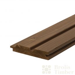 Pruun laineline Tulekaitseplaat fassaadiprofiil, mõõtmetega 26x142 mm.