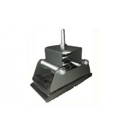 Black, heavy-duty vibration dampener equipped with a tall support post.