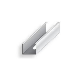 Vertikalprofil av förzinkat stål, 1,2 mm tjock, 3 meter lång, silverfinish.