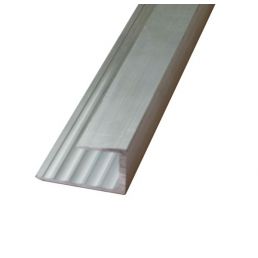 Vit aluminium U-profil för polykarbonat, 10 mm bredd.
