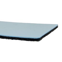 Hall akustiline aluskate musta põhjaga, mõeldud kasutamiseks pealmise tasandusvalupõrandaplaadi all.