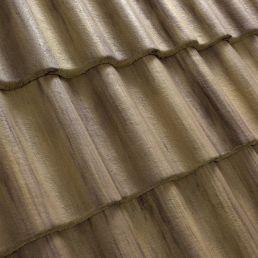 Kollakaspruun laineline katusekivi antiikse viimistlusega.