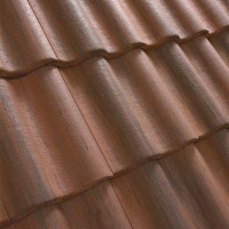 Punakas-must Palema antiik katusekivi, lainelise struktuuriga.