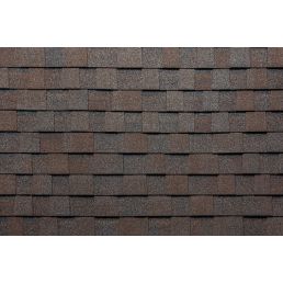 Asfaltssinglar för tak i gråbruna och svarta nyanser.