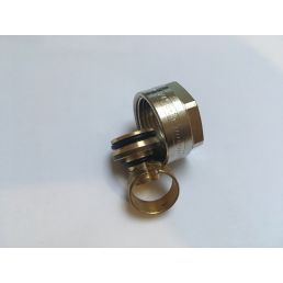 Metallist eurokoonus-liitmik, läbimõõduga 20x3/4 tolli, koos keermega ühenduse ja tihendusrõngastega, sobib torustikele.