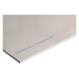 Light gray FERMACELL Firepanel A1 gypsum fiberboard, dimensions 2000x1200 mm, fire resistance class A1.