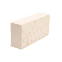Light yellow chamotte stone, approximately 23x11x6 cm in size, with a textured surface.