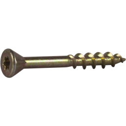 Kuldne puidukruvi, mõeldud OSB ja puitplaatide kinnitamiseks puidust karkassile. C1-kategooria.