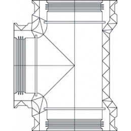 Isolerad ventilationsgrenrör, 160/100x90°, teknisk ritning med detaljerade mått och konstruktionselement.