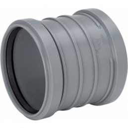 Hall kanalisatsiooni liugmuhv mustriga, keskmise suurusega, koos ühendusdetailidega