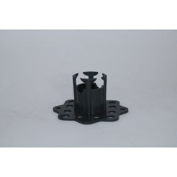 Black 25 mm support for soft terrain, featuring a wide base and multiple grippers.