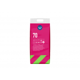 Kiilto 70 nopeasti kovettuva lattiamassa, 20 kg, vaaleanpunainen pakkaus vihreillä raidoilla