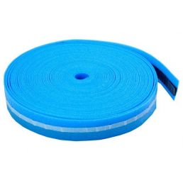 Sininen vaahtomuovista eristysnauha, mitat 8x120 mm, 50 metrin rullassa, lisätty heijastava nauha.