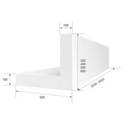 EPS 200 vundamendi L element 300x500x4000mm