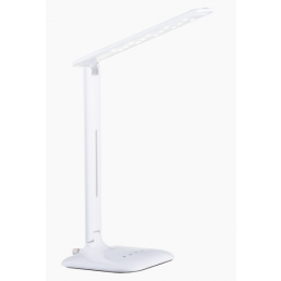 Valge värvi LED-laudvalgusti Caupo, 2,9W, kaasaegne ja paindlik disain, ereduse reguleerimisknapp alusel.