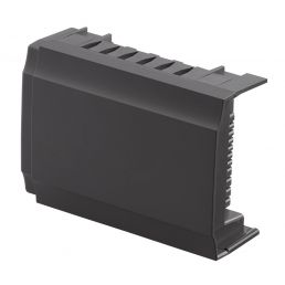 Musta Uponor Smatrix Base PRO tähtimoduuli M-141 BUS 12X, jossa on uritettu kansi ja sivuturvakiinnikkeet.