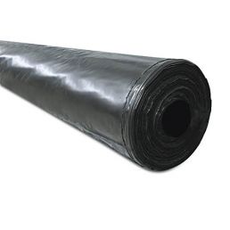 Black construction film in a roll, dimensions 3x100 meters.