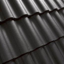 Musta värvi laineline katusekivi, detailne tekstuur. Vastupidav ja ilmastikukindel.
