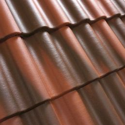 Telliskivipunane katusekivi Palema, laineline disain.