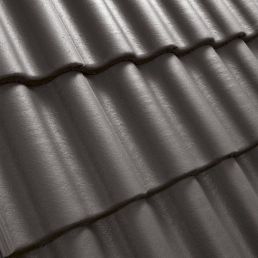 Tumehalli värvusega Palema katusekivi, millel on laineline profiil.