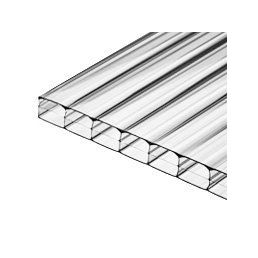 Polükarbonaatplaat, mõõtmetega 1050x2000 mm, paksus 4-16 mm, läbipaistev.