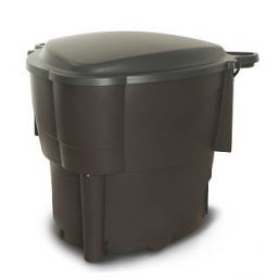 Hall, 200L mahutavusega Populett vahetuspaak kuivkäimlale, varustatud kaanega ja külgkäepidemetega.