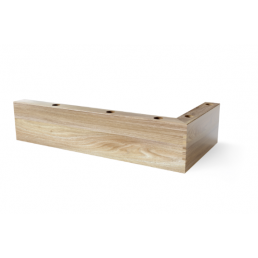 Simple wooden corner leg, with a light oak finish and visible screw holes.