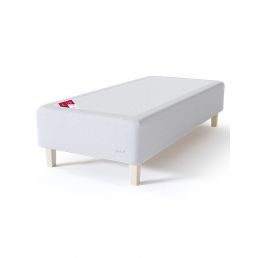 White daybed Red Pocket, firm model, width 80-140 cm, wooden legs.