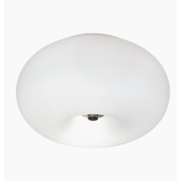 Vit vägg- och taklampa, modell Optica, 2x60W, E27, diameter 350 mm.