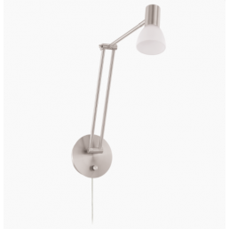 Valkoinen LED-seinävalaisin Falko, 1x5W, säädettävän varren pituus seinästä, metallia.