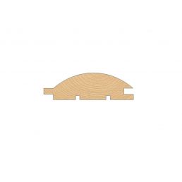 Light brown, half-oval interior cladding board made of pine, measuring 22 × 95 mm, with a grooved and stepped profile and a smooth surface.