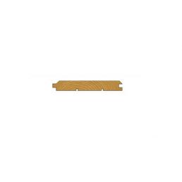 Elongated light brown interior cladding board, measuring 12 × 120 mm, with a smooth surface and interlocking edges, made of spruce wood.