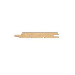 Light brown rectangular panel board with straight long edges and tongue-and-groove joints, made of spruce wood.