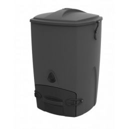 Dark gray Biolan cottage composter with lid, dimensions 60x60x83 cm, capacity 220 liters.