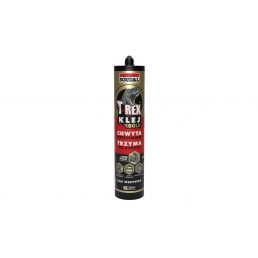 A black 290ml tube of T-Rex universal sealant glue, featuring strong adhesion and fast setting.