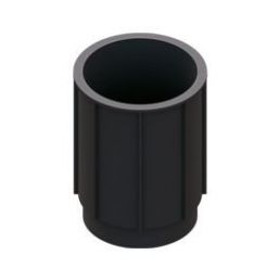 Must terrassikanduri kõrgendus, kõrgus 100 mm, vertikaalsete soontega pind.